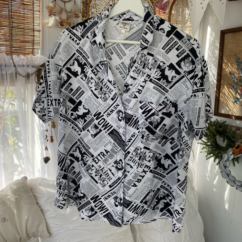 Newspaper print Shirt